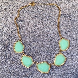 Teal & Gold Statement necklace